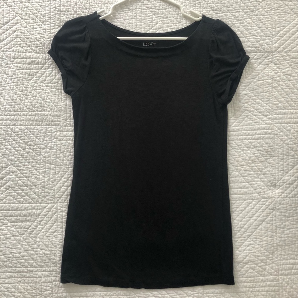 LOFT bubble sleeve cotton t-shirt